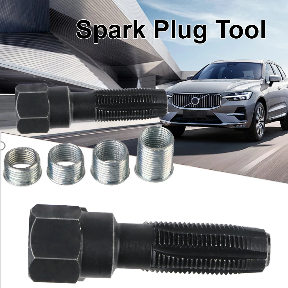 

Thread Repair Kit 1 Set Car Tools 14mm Car Cylinder Spark Plug M14 x 1.25 Spark Plug Rethreader Kit Thread Repair Tool