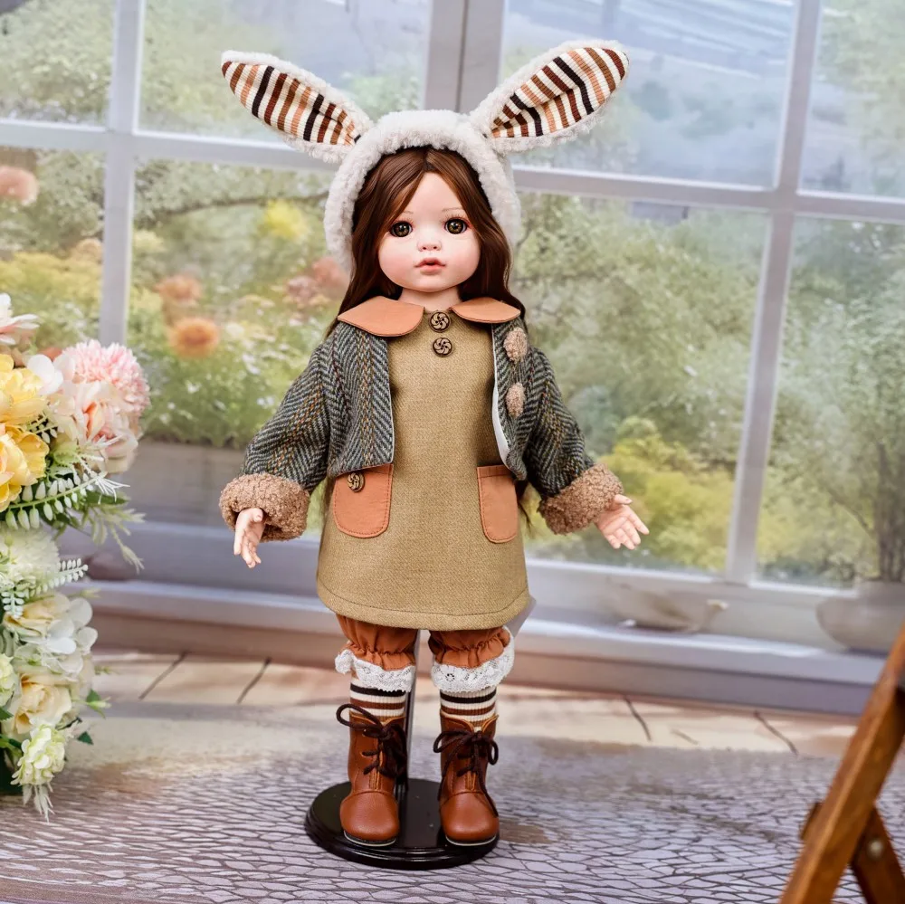 16 بوصة Kawaii الخزف دمية الشمال نمط مجموعة دمية خمر دمية اليدوية السيراميك القماش الجسم دمية غرفة ديكور الأعمال الفنية الأصلية