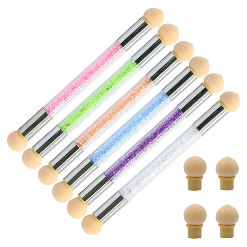 OGEYERO Nail Brush Set Gradient Sponges Nail Art Brushes Pen Acrylic Gel Glitter Powder Picking Dotting Tools Manicure