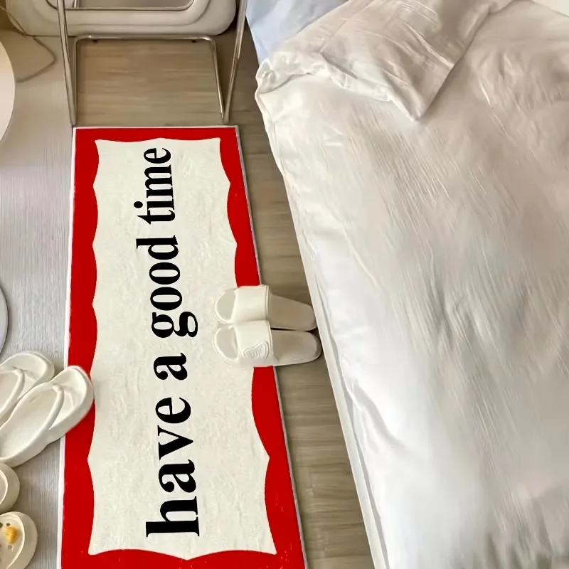 VIKAMA Inspirational Personality Statement: Bedside Carpet Bedroom Anti Slip And Absorbent Soft Floor Mat Indoor Home Decoration