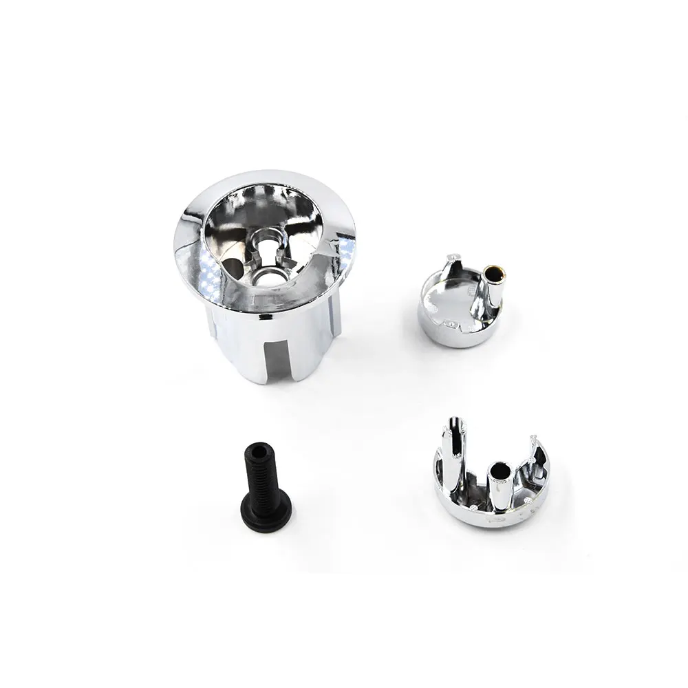 AH0001800R Dual Flush Push Button Half Moon Style For ROCA Cistern D2D Threaded Push Rods Short Body Chrome