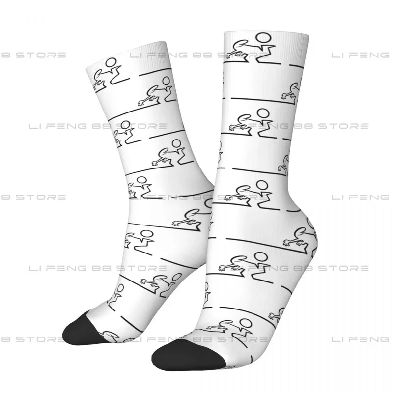 

La Linea The Line Osvaldo Cavandoli TV Men Women Socks Cycling Novelty Spring Summer Autumn Winter Stockings Gift