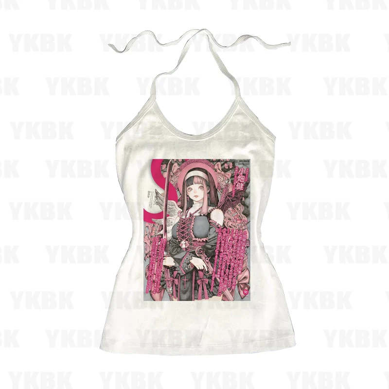 Y2K Женская уличная одежда в стиле хип-хоп Harajuku Винтаж японский стиль аниме девушка рубашка с длинными рукавами детская милая готическая мода повседневная свободная