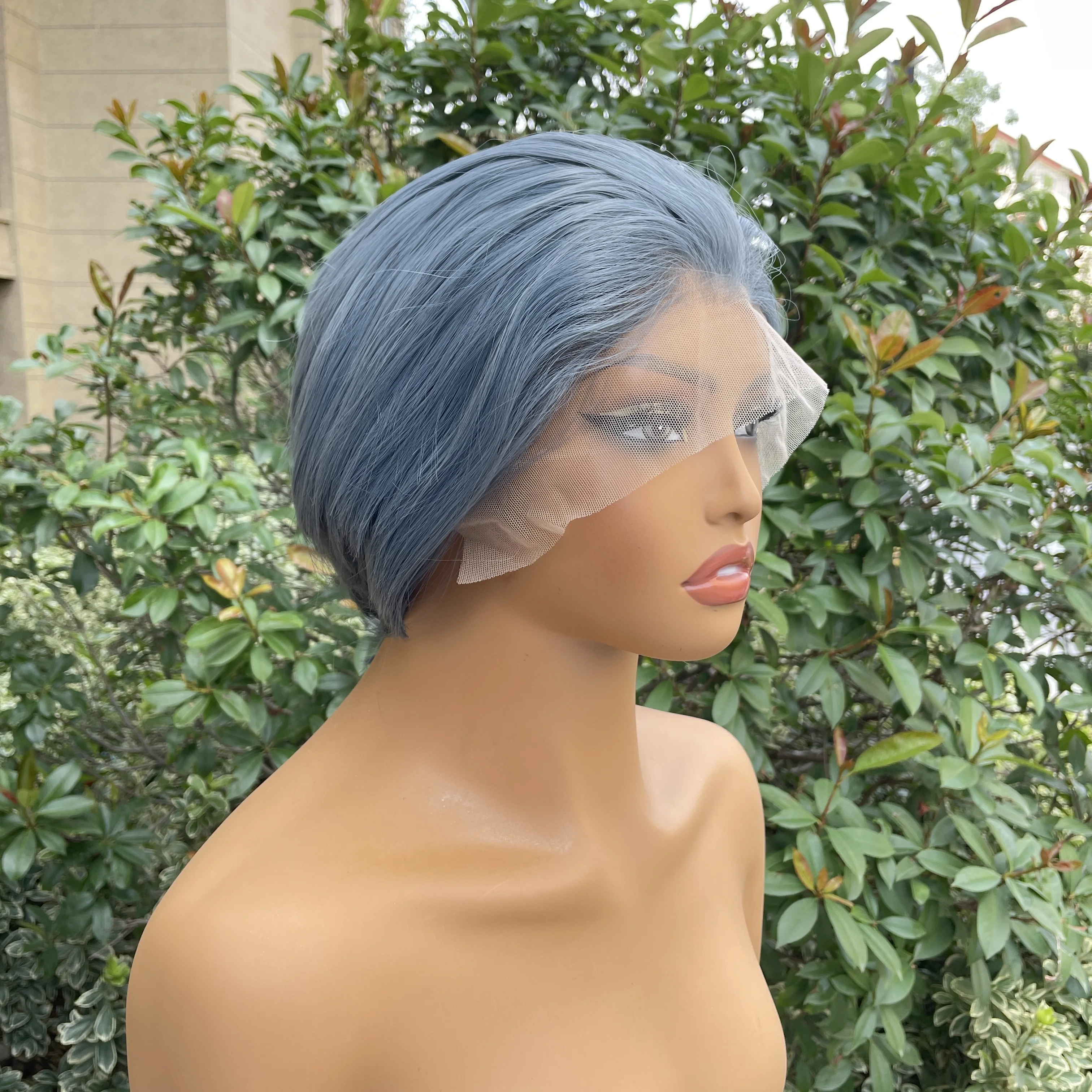 

Короткий бесклеевой синтетический парик для женщин, темно-зеленый лаймово-зеленый парик 13x4, термостойкий парик для косплея для мужчин, натуральный