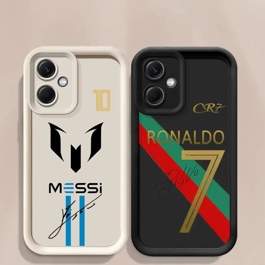 Super Football Star Messi C.Ronaldo For Samsung Galaxy Case S24 S23 S22 S21 Ultra Plus Fe A55 A54 A53 A52 5G Phone Y2k Cover