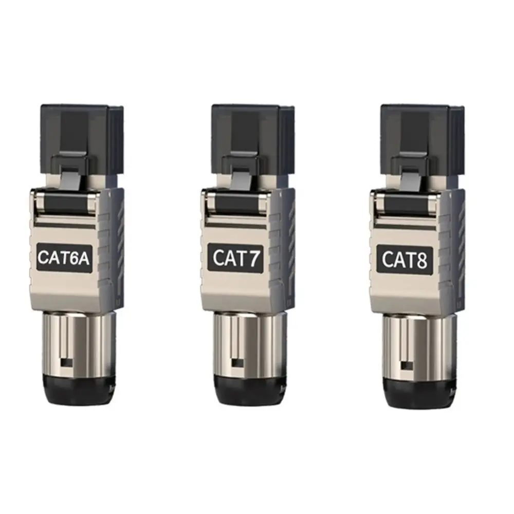 

2000 МГц RJ45 Cat8 Cat7 Cat6A Разъемы 22AWG - 24AWG 40G LAN Кабель RJ45 Металлический инструмент Панель с кристаллической головкой Цинковый сплав Интернет-штекер