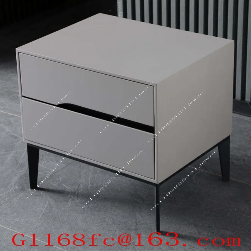 Nordic Style Solid Wood Bedroom Furniture Many Color Nightstand with 2 Drawers Wooden Bedside Table