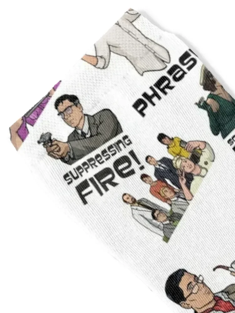 Archer Collage Best Archer Moments Archer Drinking Lana Kane Ray Cheryl Malory Cyril Krieger Pam Socks crazy Socks Men Women's