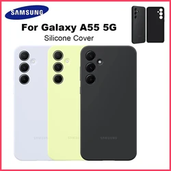 Original Samsung Silicone Cover Case for Galaxy A55 5G Silicone Protection Cover Soft Back Shockproof EF-PA556
