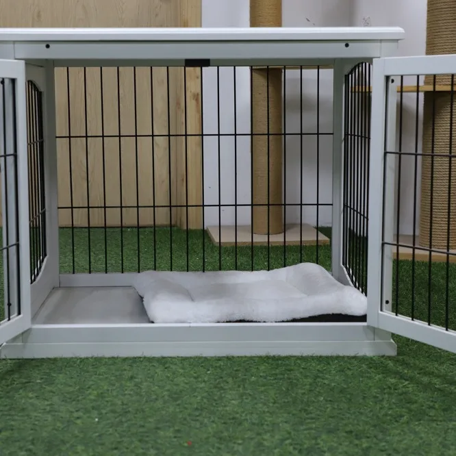 Gabbia per cani in legno per animali domestici Shiba Inu per interni Cane mediamente Recinzione per cani di piccola taglia Gabbia per cani separata per uso domestico con toilette