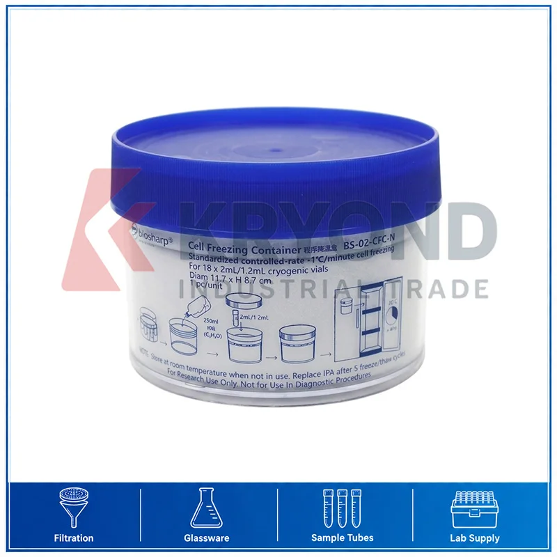 Generic 2mL 5mL Cell Freezing Container Programmed Cooling Box Cryopreservation Recovery Tool Sample Storage Lab Product 1Pack