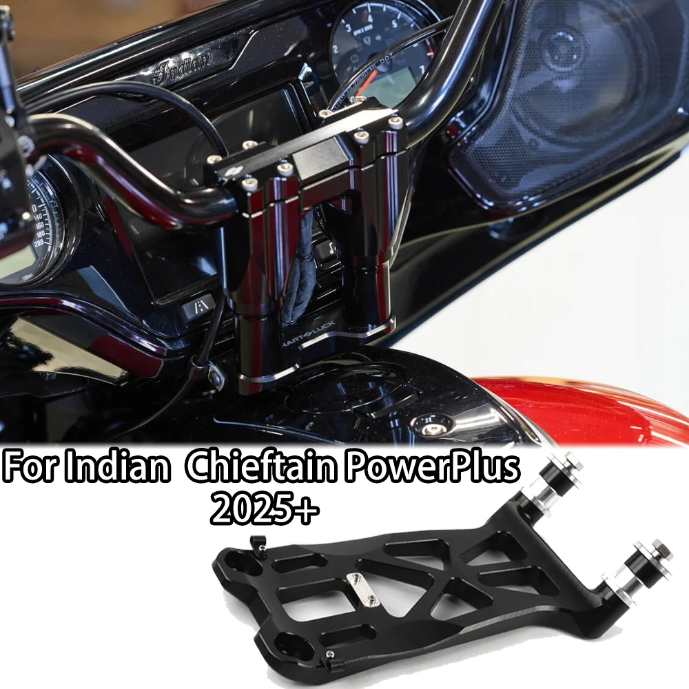 

Handlebar Riser Extension Base Mount Clamp For Indian Chieftain PowerPlus 2025+ Black Billet Aluminum Motorcycle Accessories