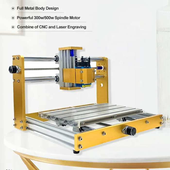 Mini Router Wood Lathe PCB Engraving Machine 3018 Plus CNC Laser Cutting  with Limit Switch for Metal Glass Bamboo