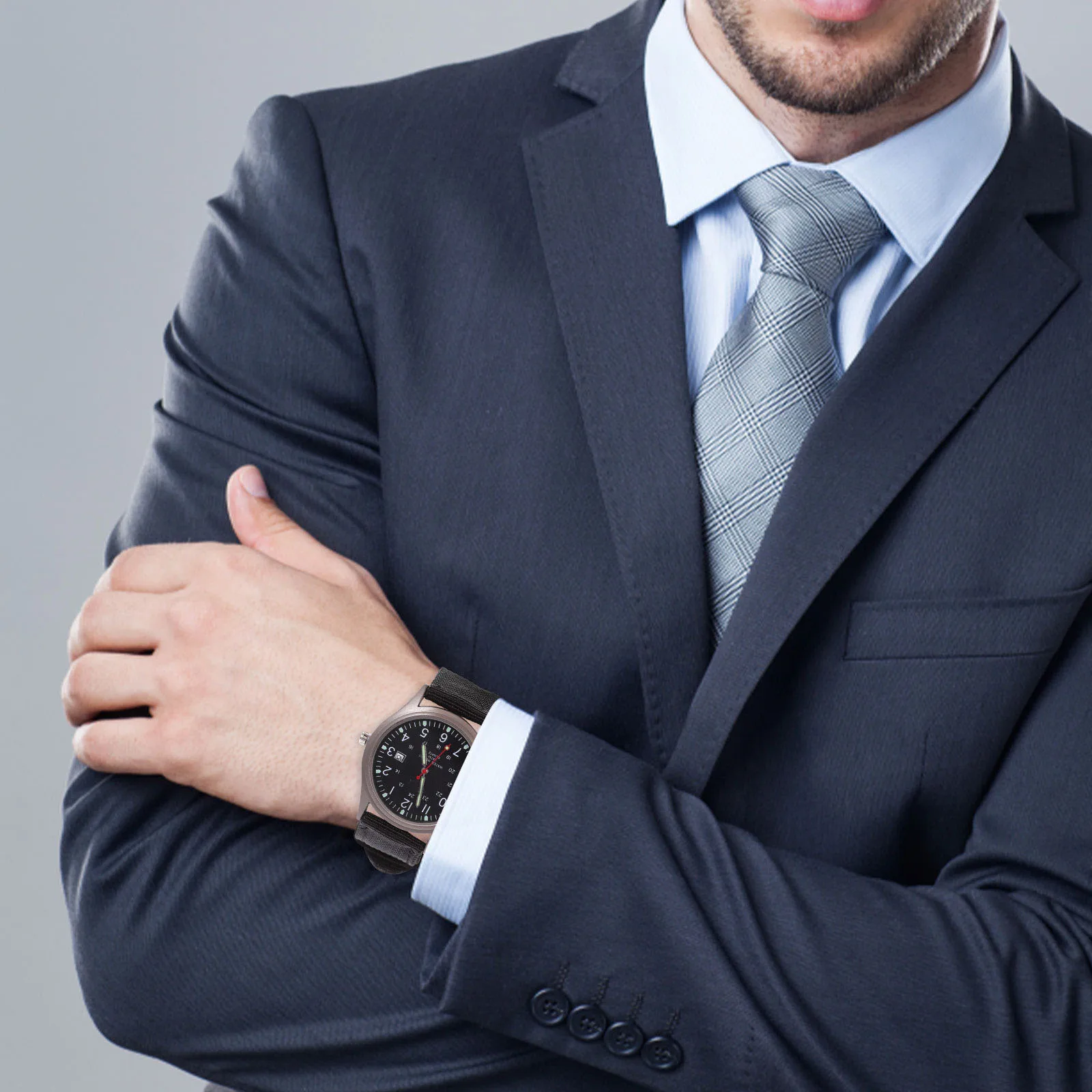 

Quartz Watch Military Band Men Fashion Wrist for Male Canvas Dropshipping Child