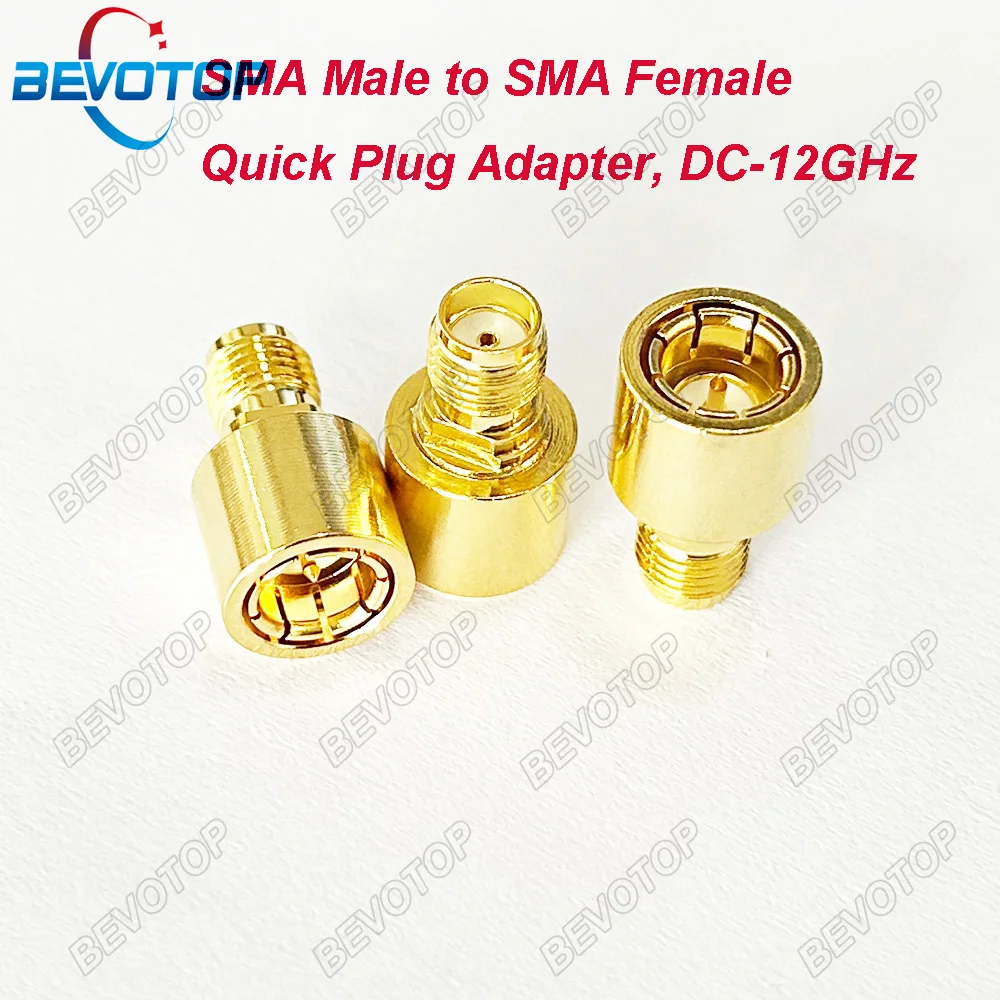 BEVOTOP DC-12GHz SMA Male Plug to SMA Female Jack Quick Plug Adapter 50 Ohm RF Coaxial Connector High Quality Fast Ship