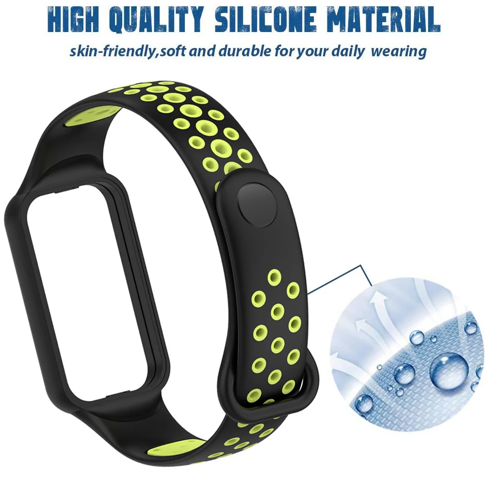 Replacement Watch Strap For Xiaomi Smart Band 8 Active Strap Silicone Strap For Redmi Smart Band 2 Strap Bracelet