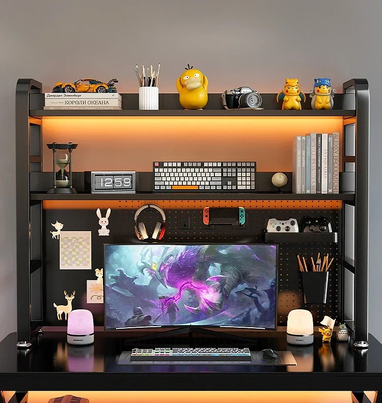 

Storage multi-layer student e-sports finishing rack with hole board