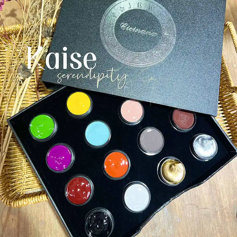 KAISE Multicolor 16 colors Solid color Painting gel Nail salon 2024 New Hot sale Non-toxic UV gel Fashion Nail art kit Wholesale