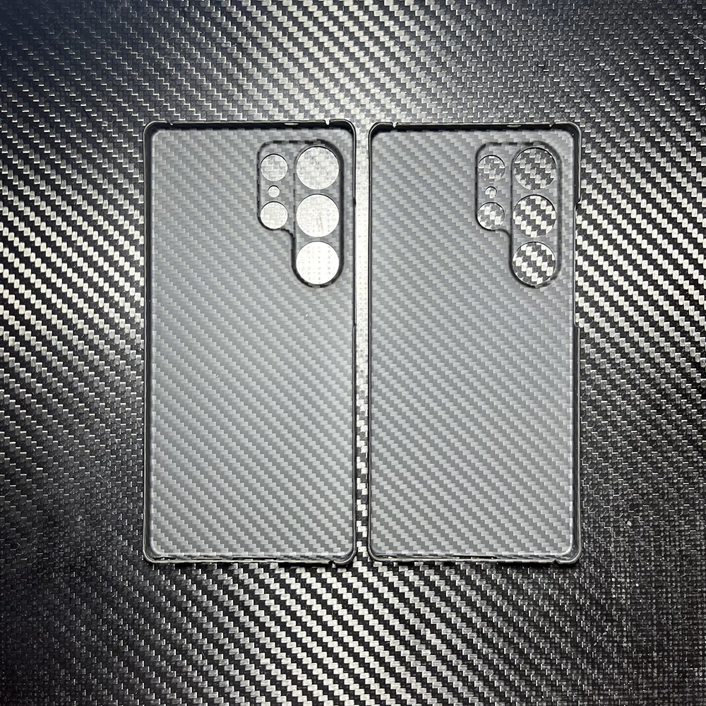 Real Carbon Fiber Phone Case for Samsung Galaxy S25/S24/S23 Ultra Case Fine Hole Aramid Carbon Fiber for Galaxy S25 Ultra Cover