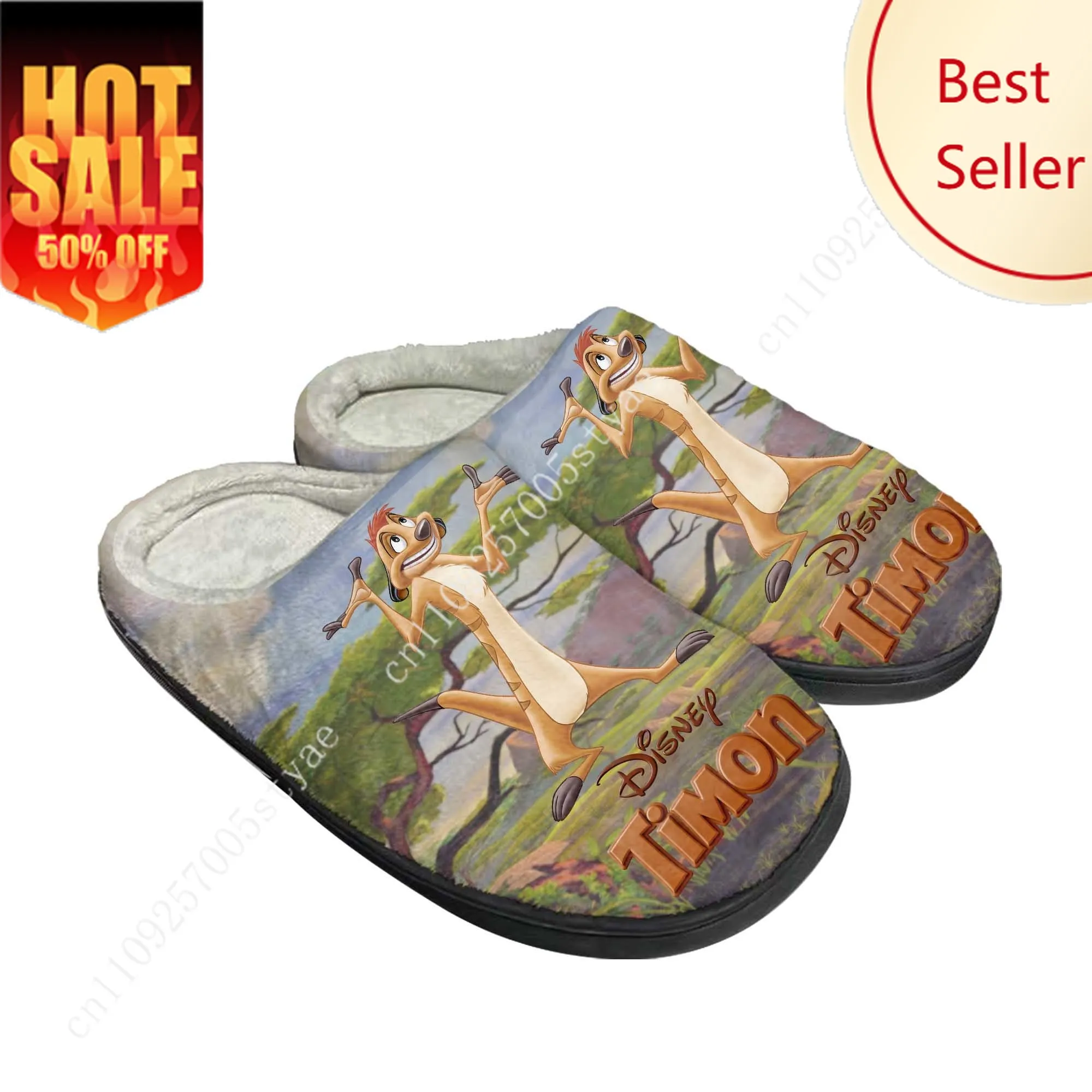 

Timom Cotton Slippers Disney Cartoon Decorate Plush Indoor Shoes Design Your Photo Party Holiday Gifts Custom Shoe