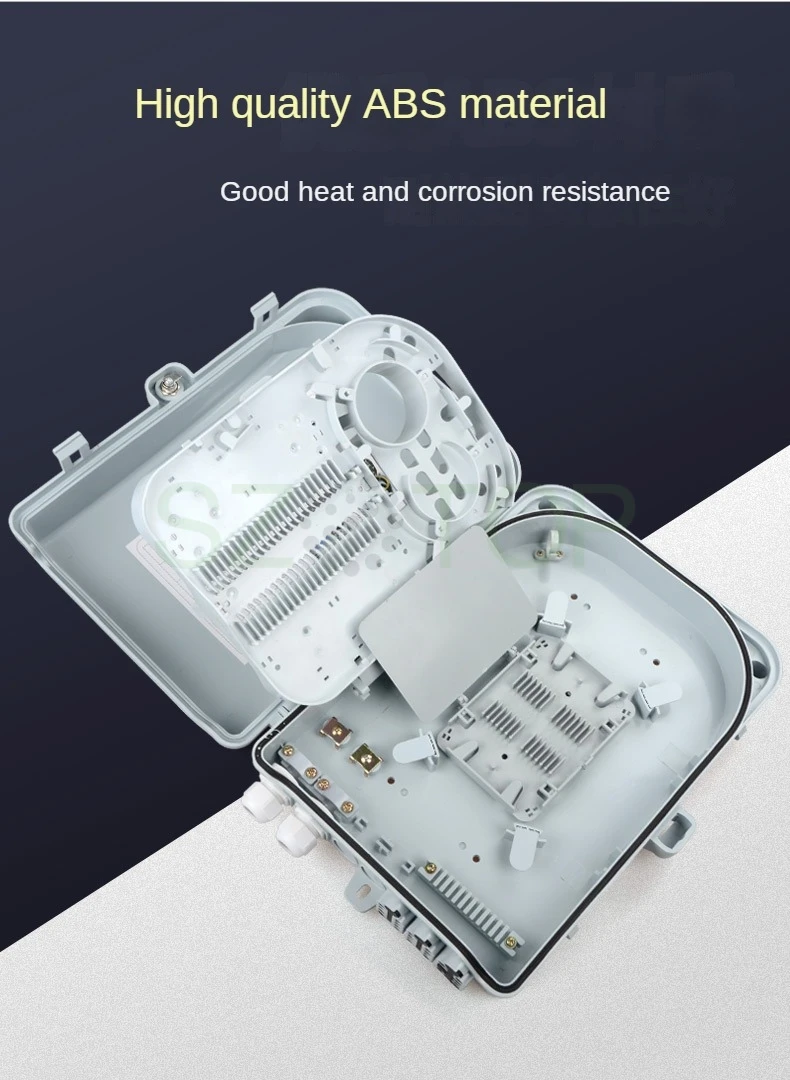 	 FTTH fiber distribution box, 24 core FTTH Fiber Box, pigtail flange, CATV wall mounted SC, large square head APC 1x16 DIY