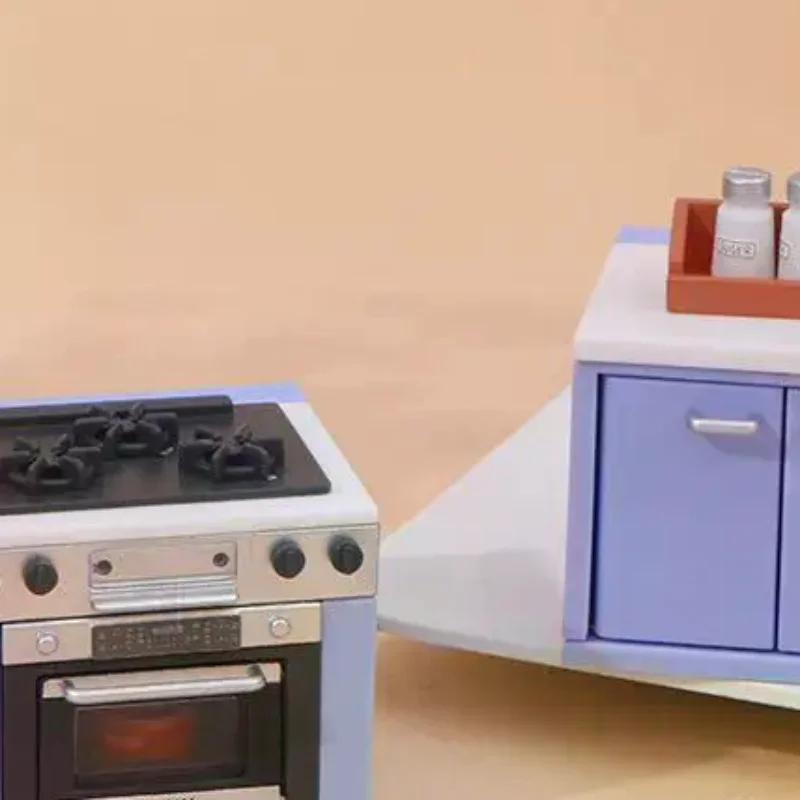 NEW 1 Set Dollhouse Simulation Mini Kitchen Utensils Gas Stove Model Scene Decoration Dolls House Miniature Kitchen Accessories