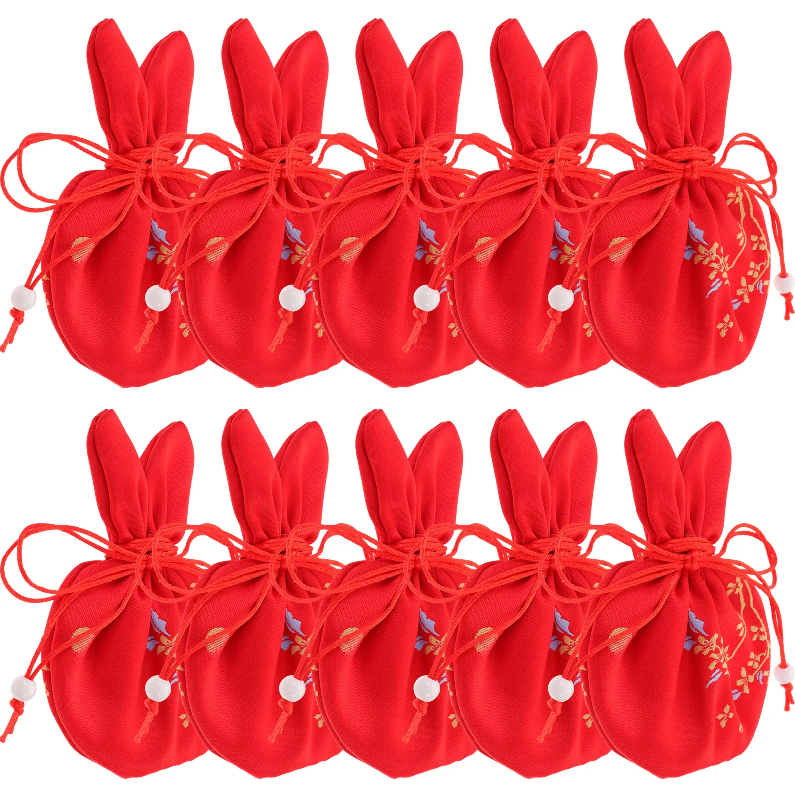 

10pcs Empty Lavender Sachet Bags Red Colored Silk Cloth Scented Drawer Liners for Dresser Lightweight Wide Applications
