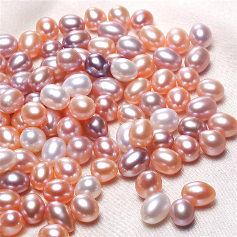 Natural Freshwater Pearl Beads AAAA Grade Half Hole Rice Shape Naked Jewelry DIY Bracelet Necklace Earring Jewelry Accessories