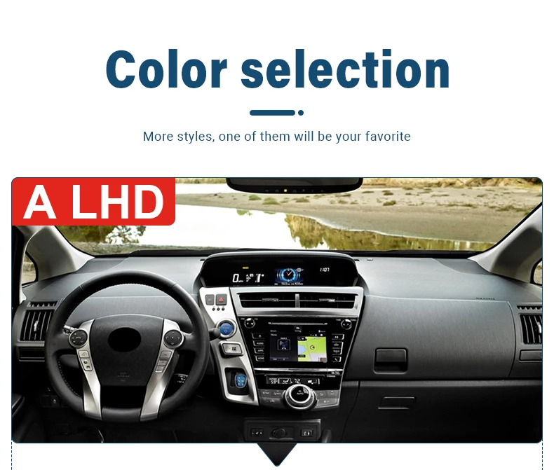 Für Toyota Prius V Plus Alpha Hybrid 2012 2013 2014 2015 2016 2017 2018 2019 Auto Dashboard Abdeckung Sonnenschutz pad Zubehör – Detail 4