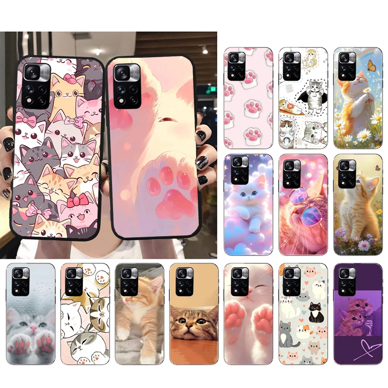 

Cartoon Cat Phone Case For Xiaomi Redmi note 13 12 Pro 11S 11 10 Pro 10S 12S Redmi 13 14C 10 13C