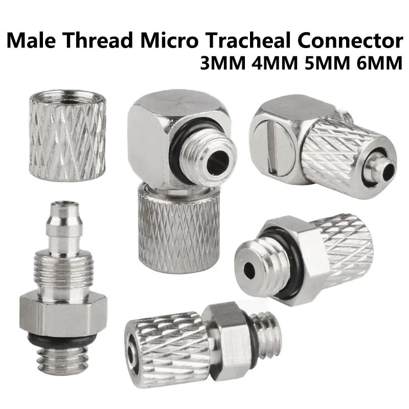 

10Pcs 3mm 4mm 5mm 6mm OD Mini Male Thread Pneumatic Pipe Connector Screw Through Quick Fitting Air Tube Fast Twist Joint