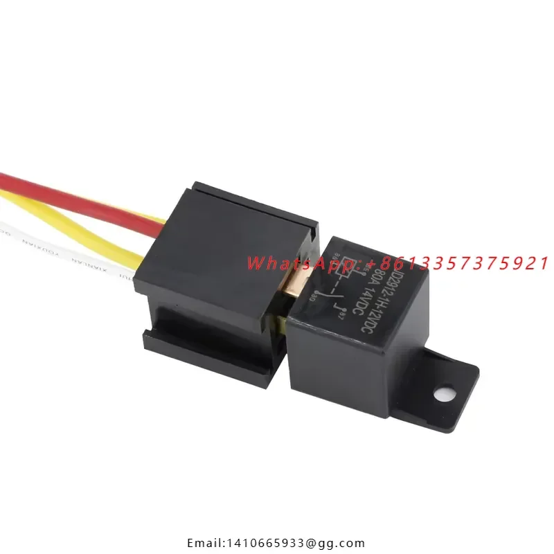 1 PC 4/5 Pin 80A Waterproof Automotive Relay Socket Long Life Normally Open DC 12V/24V JD1914 JD2914 with Plastic Back for