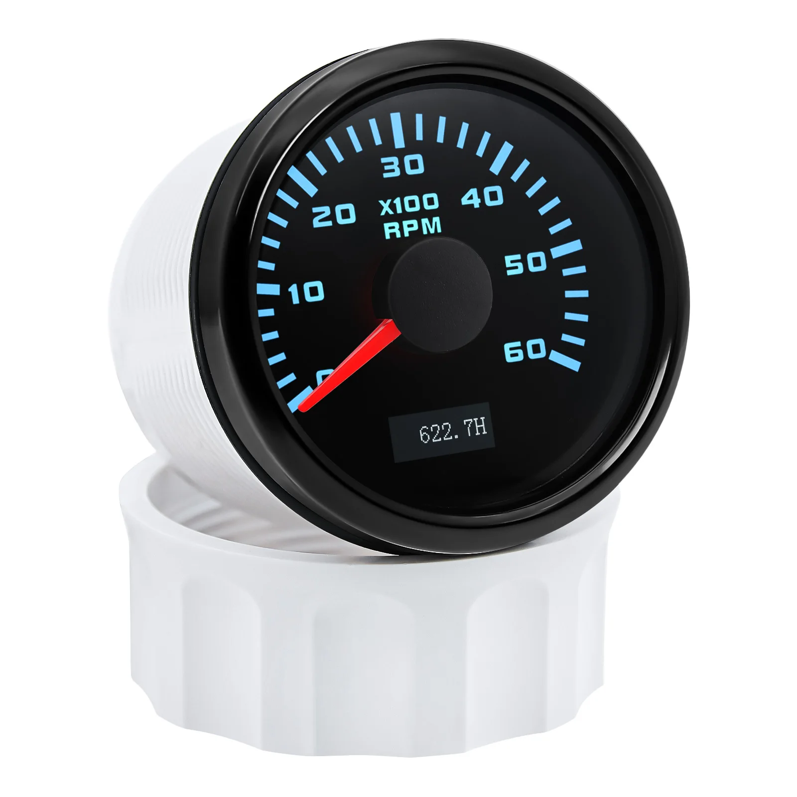 3000-8000 دورة في الدقيقة 52 مللي متر مقياس سرعة الدوران 7 ألوان الخلفية 3K/4K/6K/7K/8K دورة في الدقيقة Tacho مقياس ساعة متر للبنزين الديزل سيارة قارب يخت 12 فولت #6