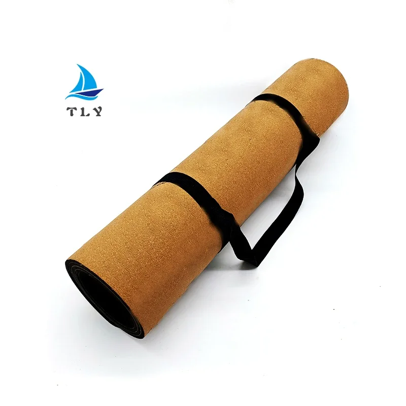 183x61cm 6mm High Density Eco Friendly Non-slip Black Exercise Yoga Matt Custom Print Yoga Mat Cork