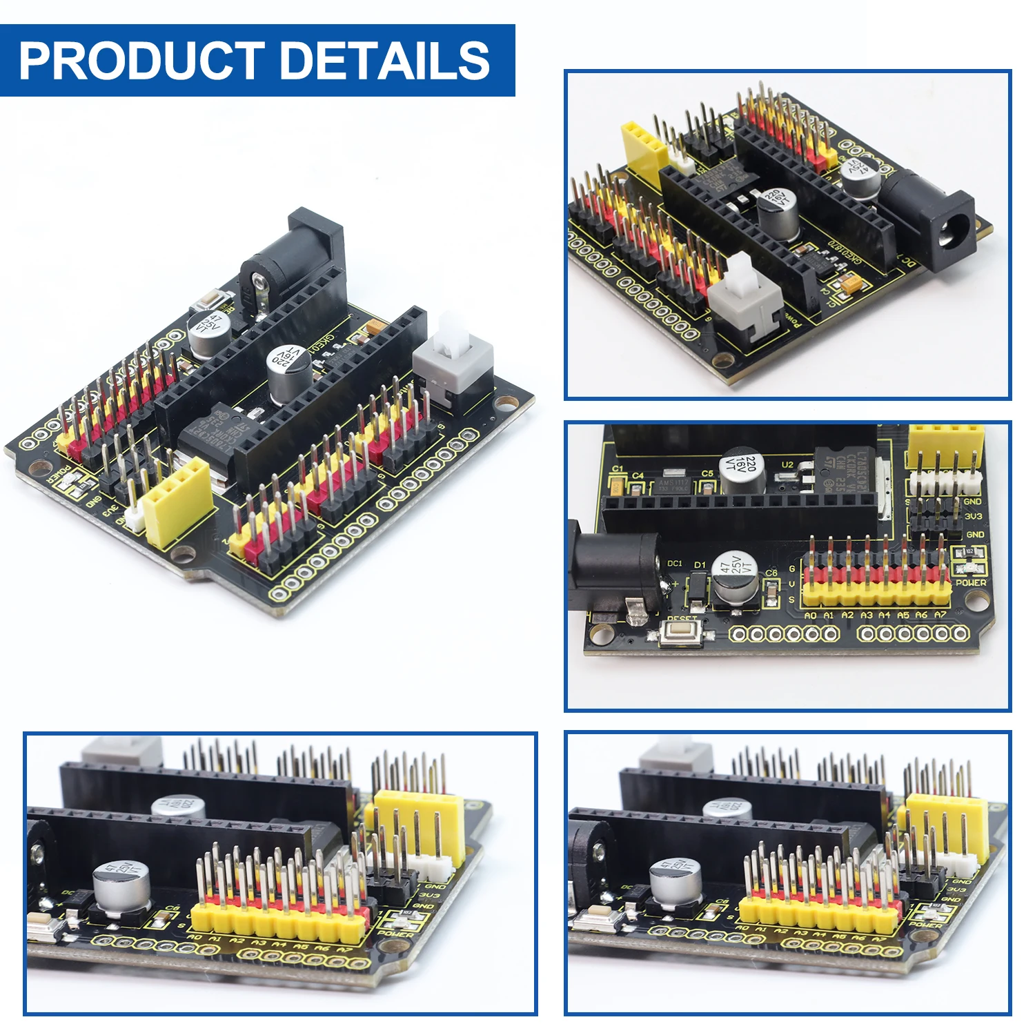 Scheda di espansione KEYESTUDIO Nano compatibile con Arduino Nano 3.0/Nano 4.0 Supporto programma di programmazione porta ISP