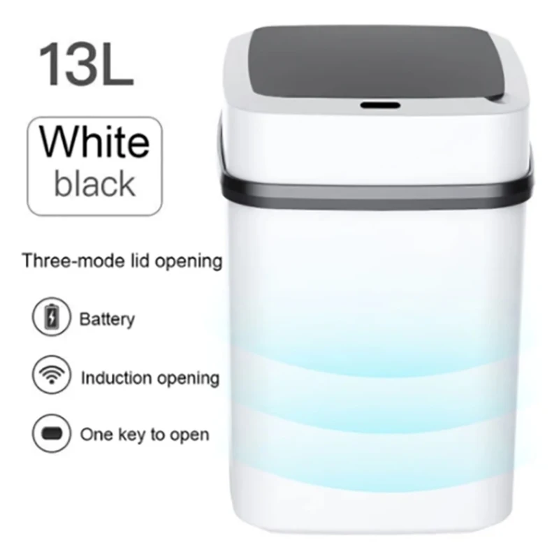 Smart Trash Can 13l Bathroom Touch Trash Can In The Toilet Smart Garbage Bucket Waste Bins Dustbin Diaper Storage Trash Can