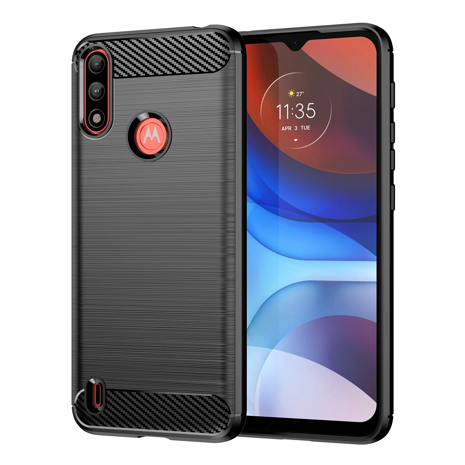Funda de silicona suave para Moto E7 E7i Power motorola e6i e6s 2020, funda mate de lujo para moto e7 plus e7 e 2020, fundas de fibra de carbono