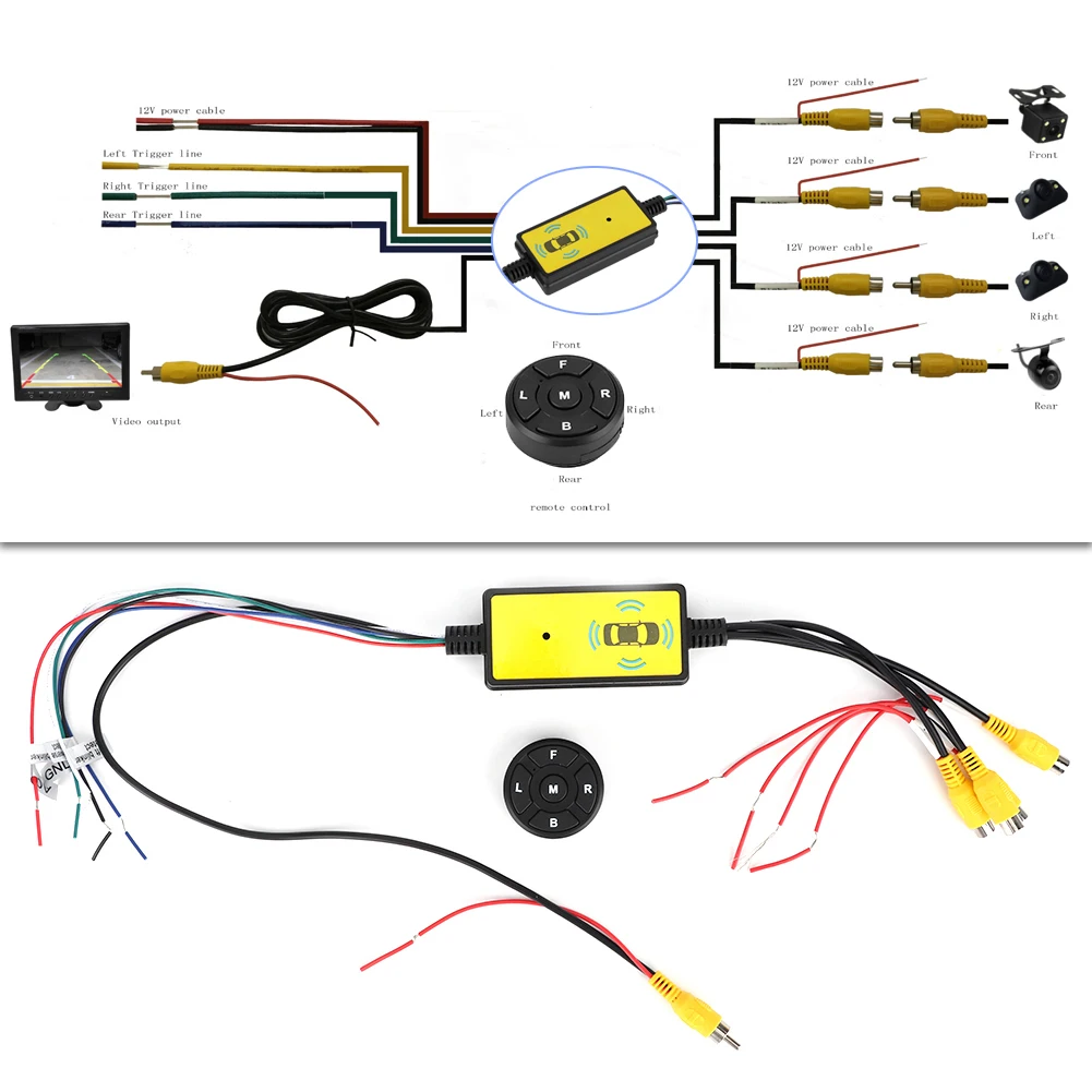 

Intelligent Car Video Switcher Converter 4 Input 1 Output Switch Video System Auto Parts