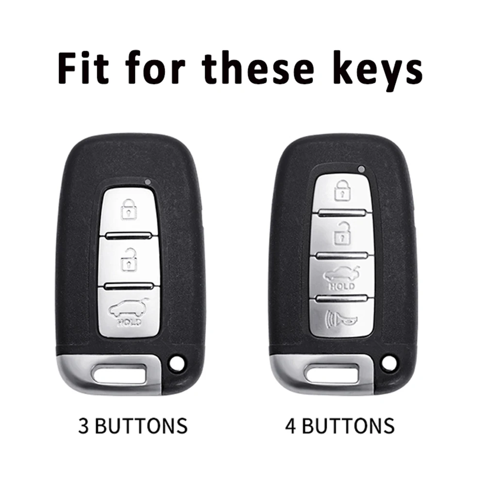 For Kia Hyundai EQUUS Optima K5 Forte Opirus Rohens Ix35 SOUL SORENTO MOHAVE Borrego 3/4 Buttons Car Key Case Cover Shell Fob