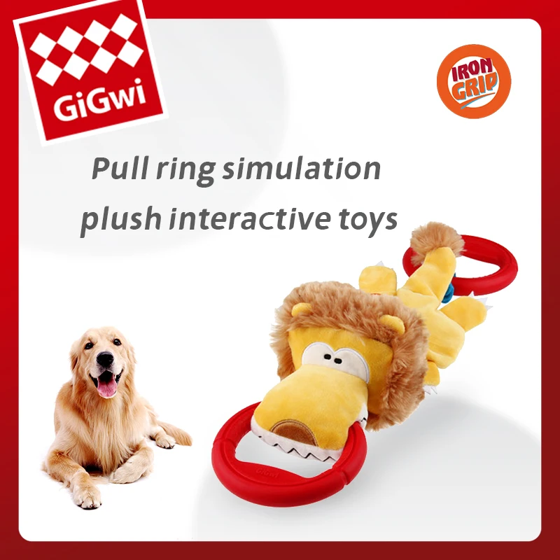 GiGwi Dog Toys IRON GRIP Series Animal Simulation Plush Washable Toy Non-toxic Interactive Toys For Dog Puppy Pets Accessories