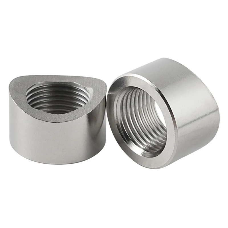 2Pcs Oxygen Sensor Bung Plug Nut Stepped Mounting Cap Kit Plug Nut Plug Wideband Nut Fitting Weld Bungs M18x1.5