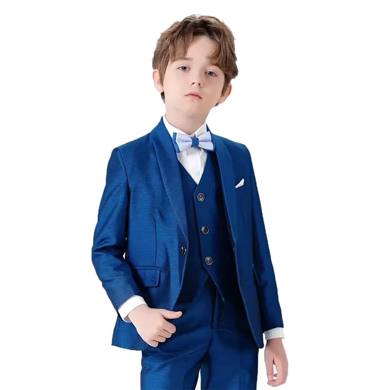 Children Shining Luxurious Photograph Dress School Kids Beaufitul Birthday Suit Boys Formal Wedding Performance Tuxedo Party Set