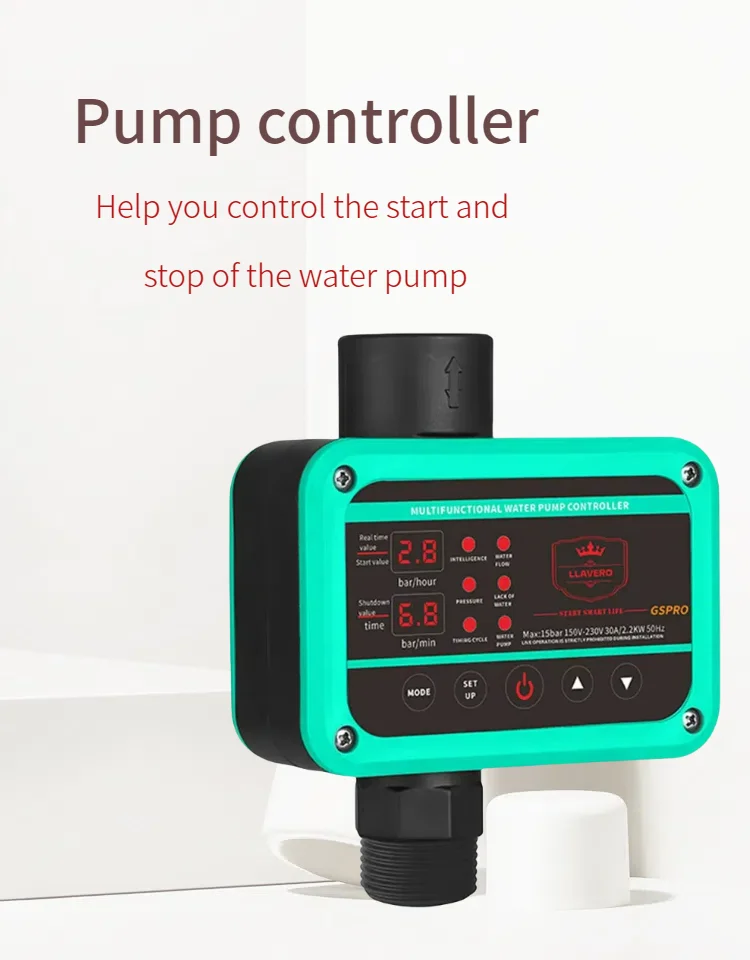Electronic Water Pressure Controller 220V 50/60hz Water Pump Pressure Switch Easy to Install Automatic Start/Stop for Water Pump