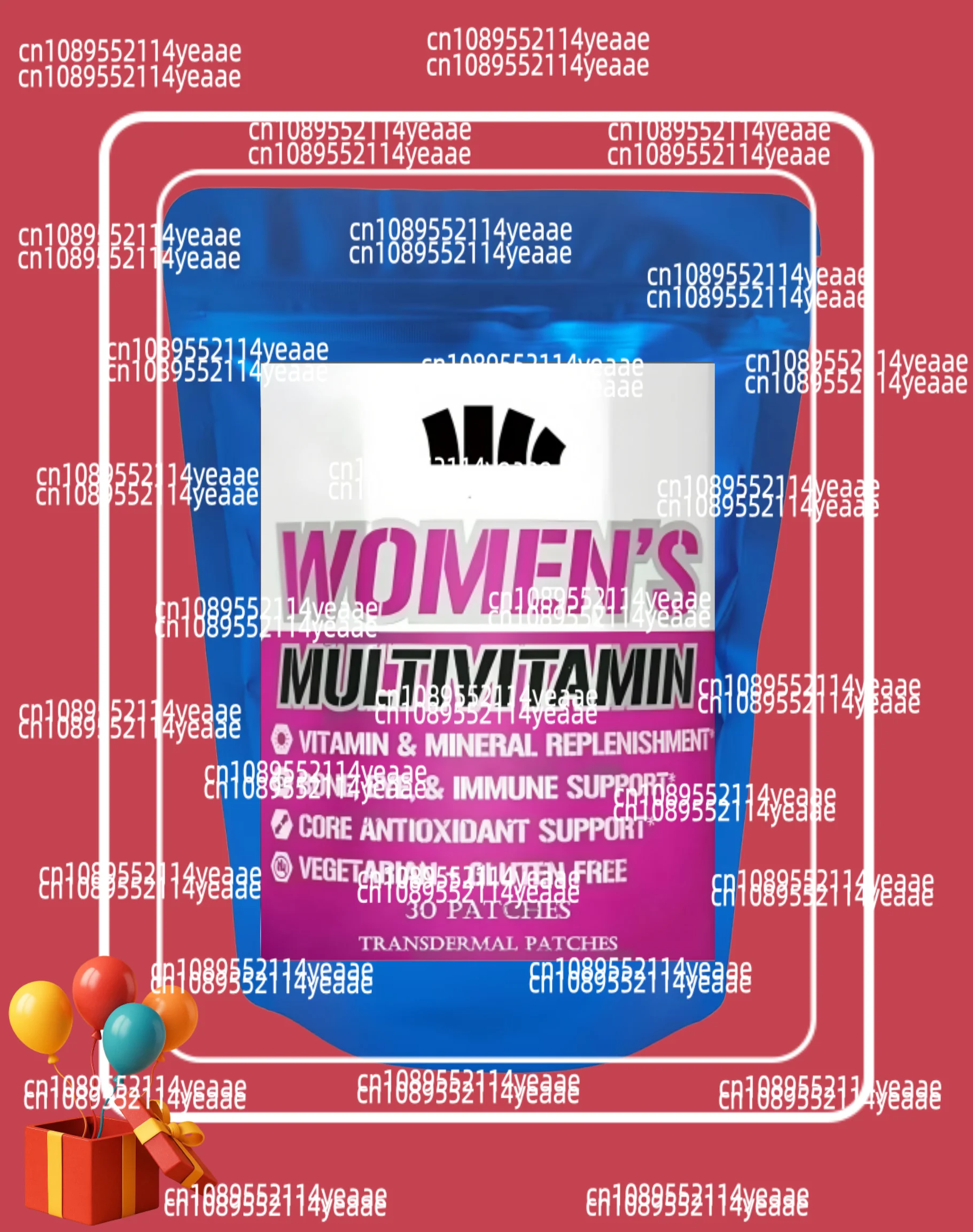 30 Patches Womens Multivitamin Transdermal Patches With Itamin C & D, Iron, Zinc, Antioxidants & Bioflavonoids, Immune Support