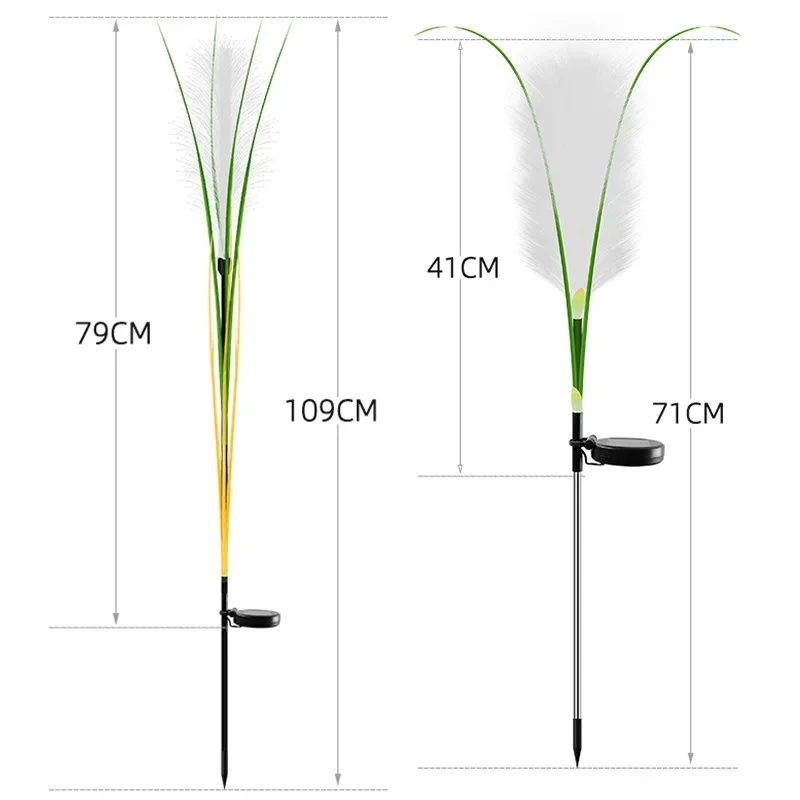 Lampy ogrodowe na energię słoneczną świecące lampy słoneczne trzciowe zewnętrzna dekoracja LED lampa zasilana energią słoneczną lampki choinkowe do do ogrodu na trawnik ogrodu