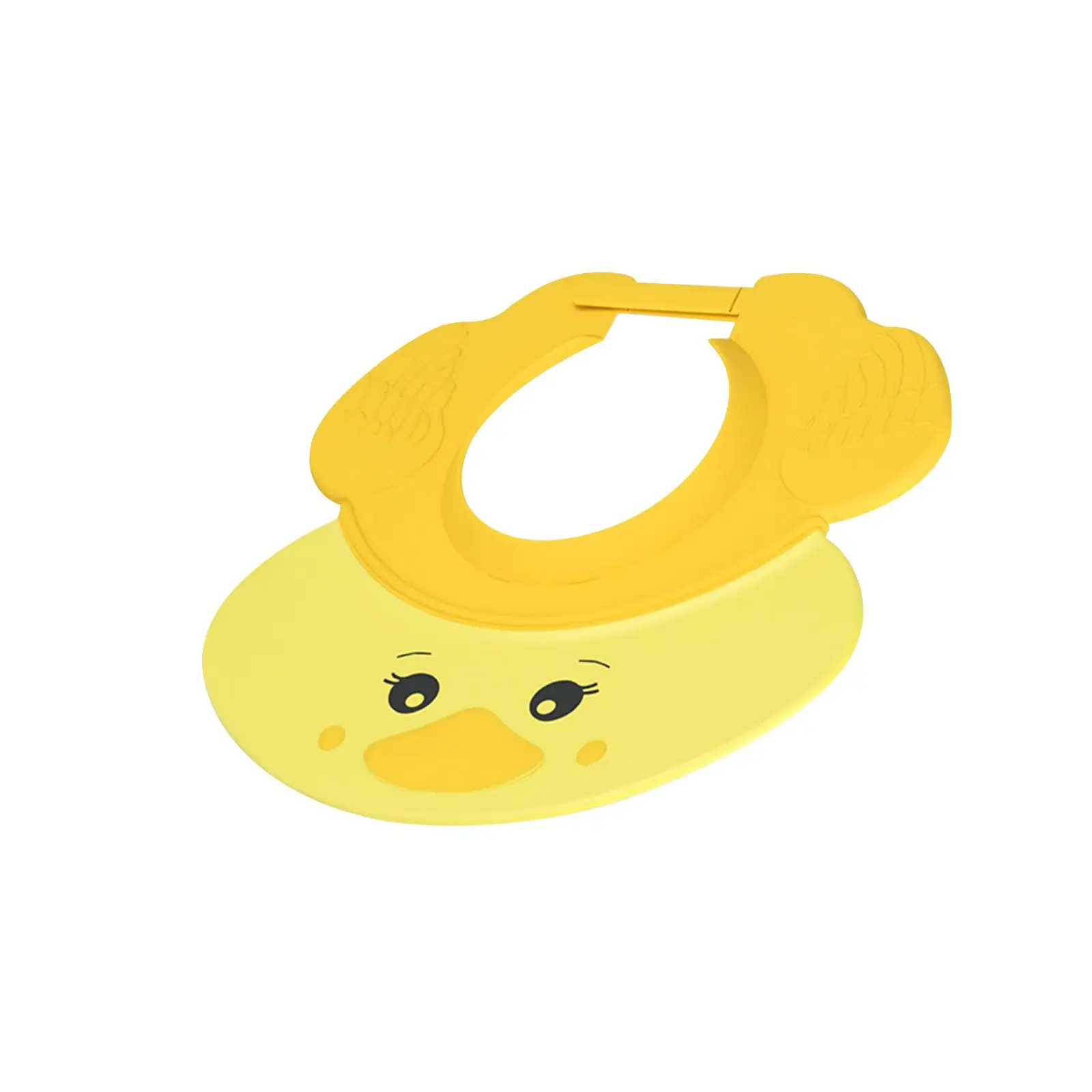 Baby Bath Shower Cap with Duck Shape Waterproof Shampoo Visor Hat for Boys Girls Adjustable Comfortable Ear Protection Kids