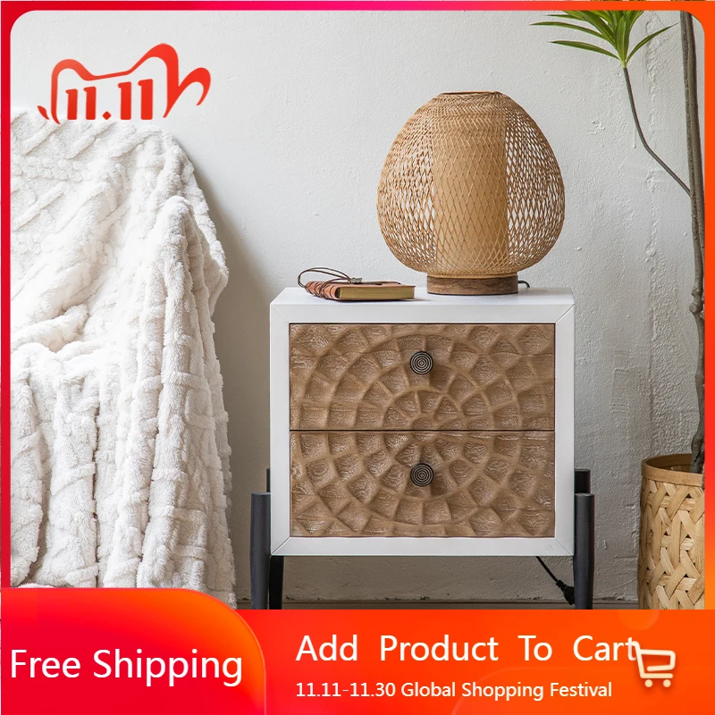 

Living Room Wood Bedside Table Librero Cabinets Nordic Storage Nightstand Coffee Drawers Mesa De Cabeceira Garden Furniture Sets