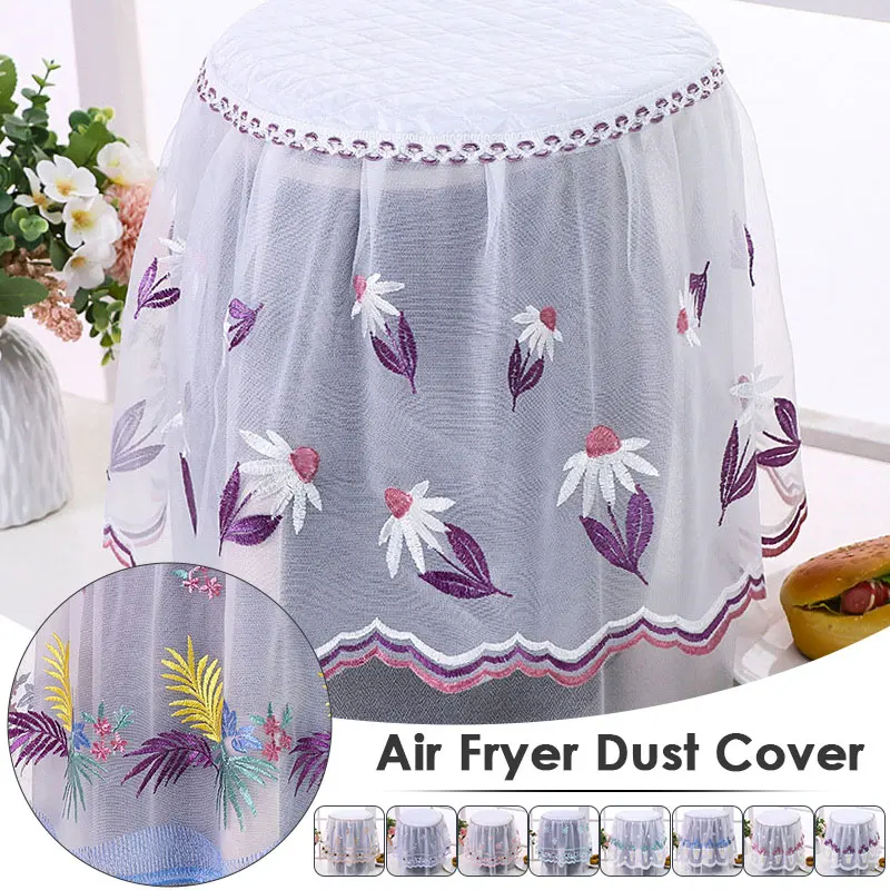 Pastoral Lace Embroidery Air Fryer Dust Cover Water Dispenser Electric Pressure Cooker Rice Cooker Dustproof Cover Kitchen Tools