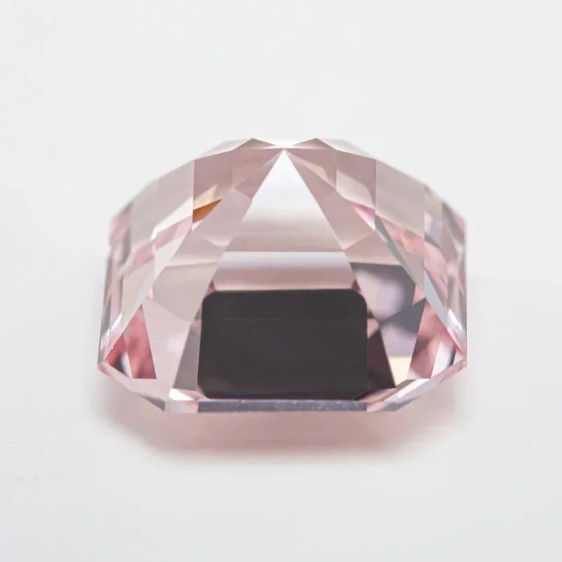 

Lab Grown Sapphire Loose Stone Asscher Shape Sakura Pink Color VVS1 Charms for Jewelry Making Rings Selectable AGL Certificate