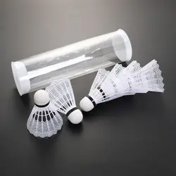 6Pcs Windproof Badminton Multicolor Foam Ball Head Plastic Shuttlecock Ball Portable Sport Badminton With Clear Storage Bucket